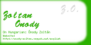 zoltan onody business card