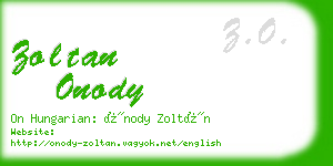 zoltan onody business card